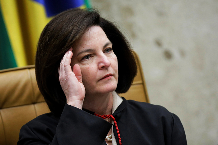 Brazil's Prosecutor General Raquel Dodge gestures during a session of the Supreme Court to decide the fate of a second accusation against the President in Brasilia