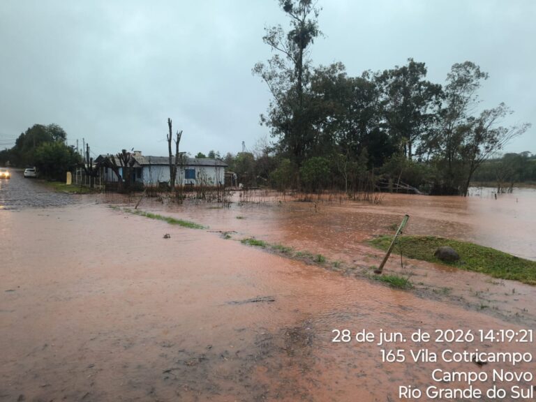 Campo Novo transbordamento