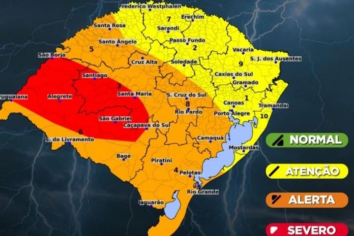 Mapa RS alerta